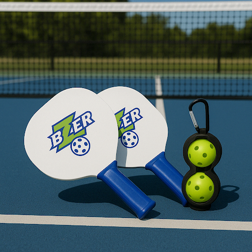 BZER Ball Clip w/ 2 Mini Pickleballs + 2 FREE Training Paddles – Limited Edition Set