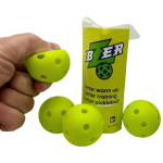 Sleeve of 3 Mini Pickleballs ( Softer, Made of Rubber) Improves Hand Speed and Control